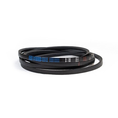 D&D B183 Classical V-Belt, 186 in Outside Length, 21/32 in Top Width, 1 Ribs B183